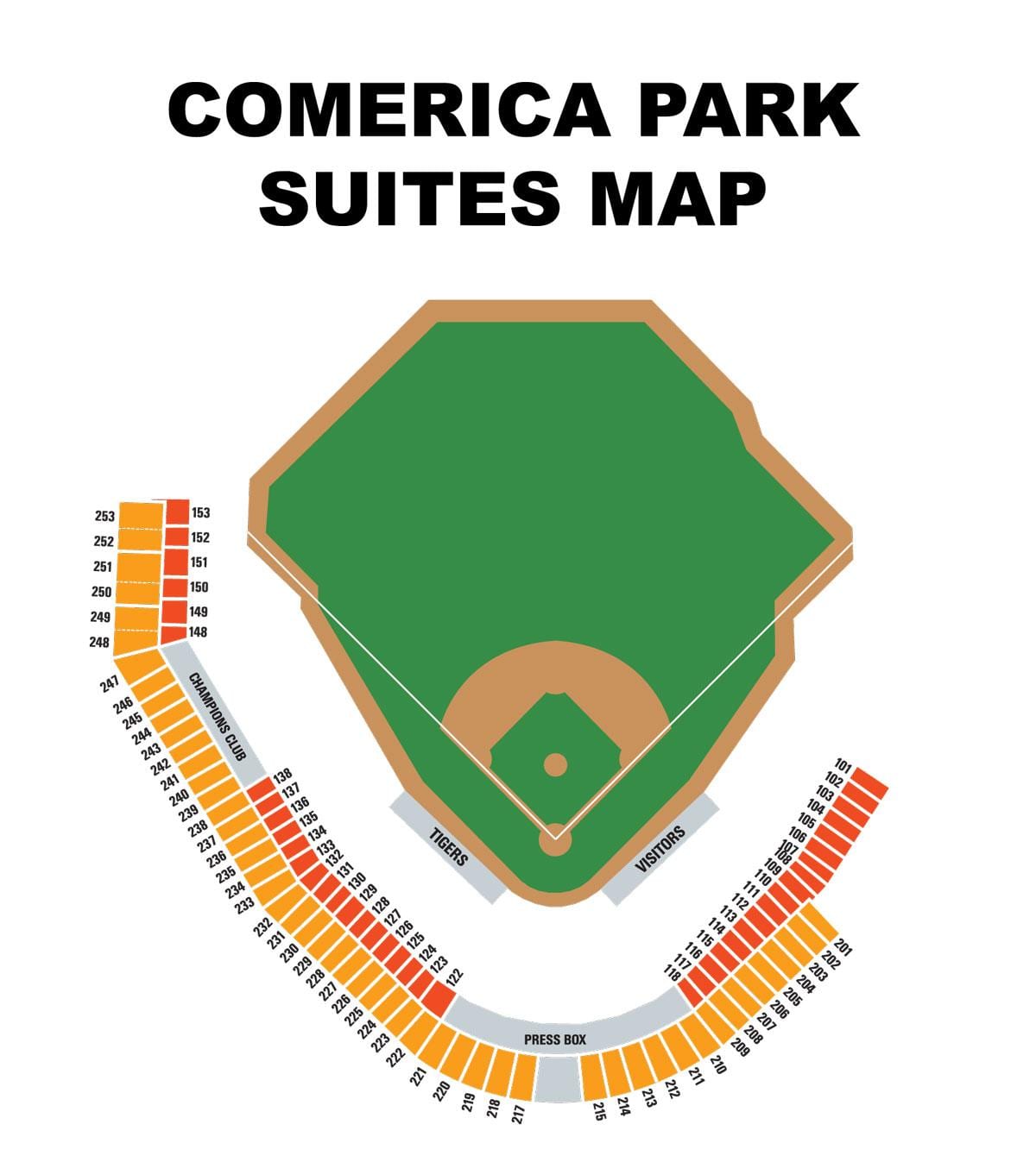 comerica park χάρτης καθιστικό