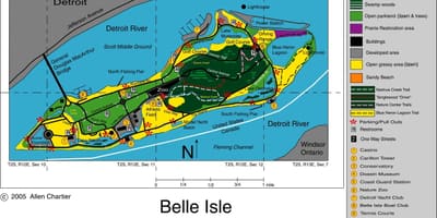 Χάρτης της Belle Isle, Ντητρόιτ