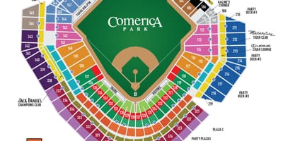 Χάρτης comerica park