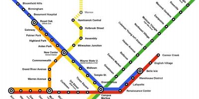 Μετρό Ντιτρόιτ χάρτη