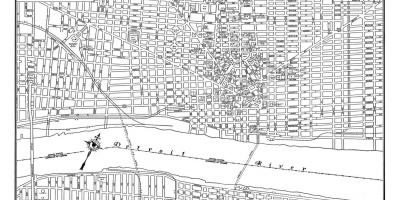 Το Detroit City street map